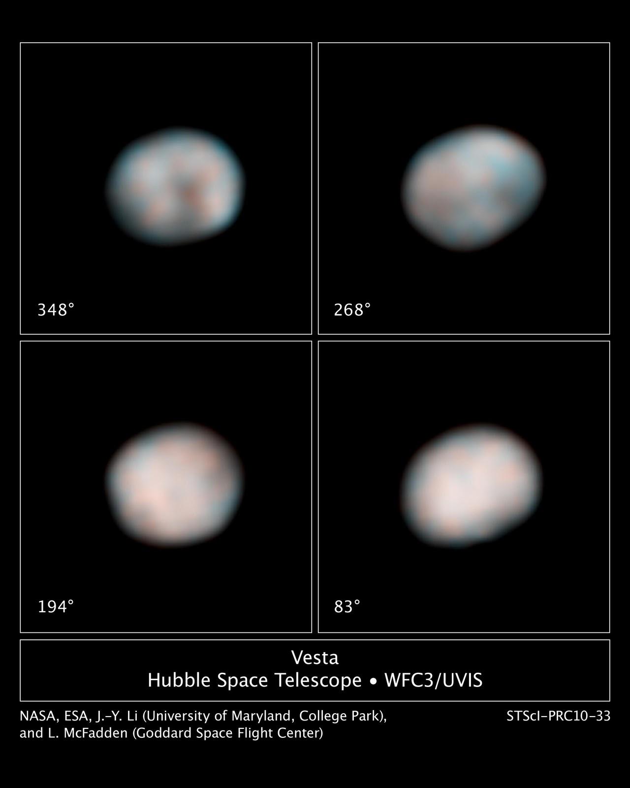 La misión de Dawn al asteroide Vesta recibe la ayuda del telescopio Hubble