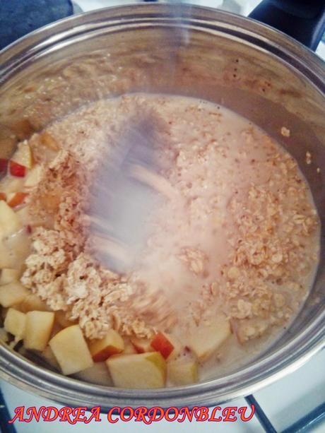 PORRIDGE CON MANZANA Y CANELA. RECETA VEGANA.