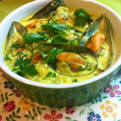 Mejillones A La Crema De Curry