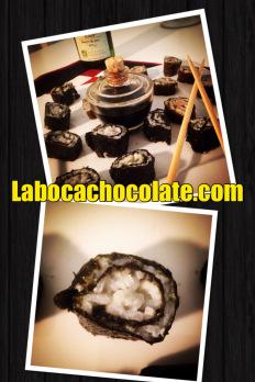 MAKIS DE SALMÓN Y QUESO AZUL (falso sushi). Foto 16-06-14 13 34 58