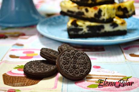 Barritas de cheesecake de Oreo Barritas de cheesecake de Oreo