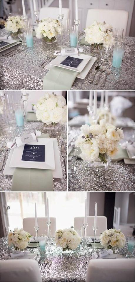 Es Tendencia: manteles brillantes para los banquetes de boda