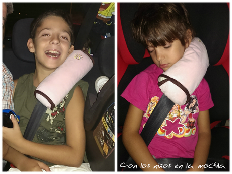 Viajar en coche con niños: Reposa Cabezas y Almohadillas de cinturón. Viajar en coche con niños: Reposa Cabezas y Almohadillas de cinturón.