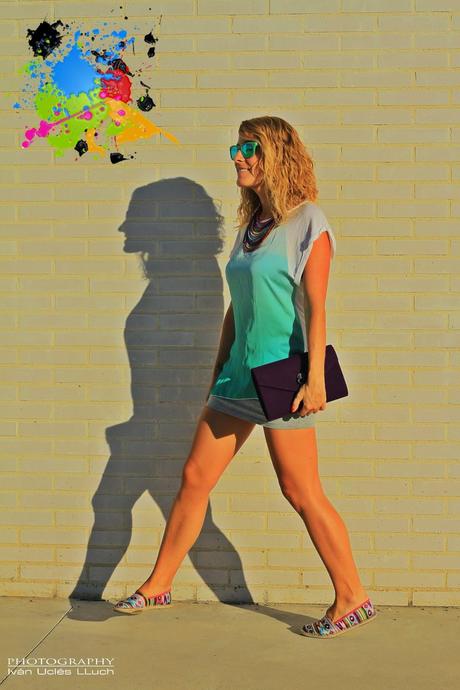 Explosión: combinar turquesa y violeta Explosión: combinar turquesa y violeta