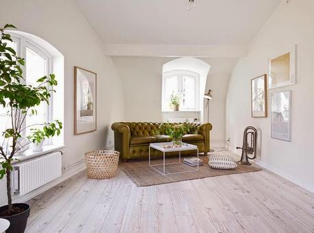 Verde sobre blanco. Decorar con plantas Verde sobre blanco. Decorar con plantas