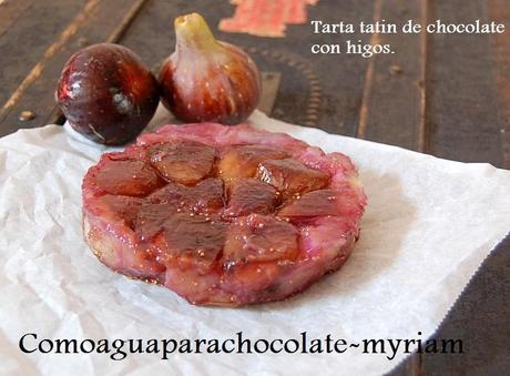 TARTA TATIN DE CHOCOLATE con higos. TARTA TATIN DE CHOCOLATE con higos.