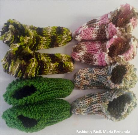 Patucos para otoño-invierno Halloween y Thanks giving (Slippers tricot) Patucos para otoño-invierno Halloween y Thanks giving (Slippers tricot)