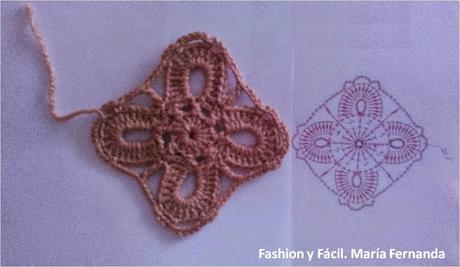 Tejer motivos o pastillas a gachillo y motivos a la mitad. (Crocheted Squares and half of squares) Tejer motivos o pastillas a gachillo y motivos a la mitad. (Crocheted Squares and half of squares)