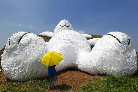 Moon Rabbit escultura en Taiwan