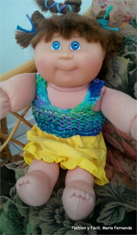 Cómo tejer un crop top para una muñeca de trapo repollito (A knitted crop top for a cabbage patch kid) Cómo tejer un crop top para una muñeca de trapo repollito (A knitted crop top for a cabbage patch kid)