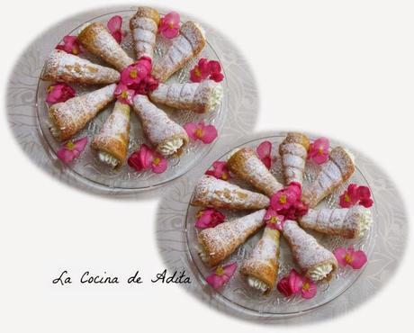 CONOS DE HOJALDRE RELLENOS DE NATA CONOS DE HOJALDRE RELLENOS DE NATA