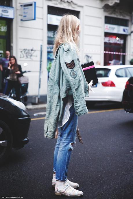 Milan_Fashion_Week_Spring_Summer_15-MFW-Street_Style-Chanel_Chelsea_Boots-Militar_Jacket-Ripped_Jeans-