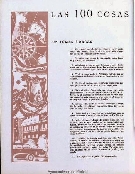 Las cien cosas que es Madrid. Índice Las cien cosas que es Madrid. Índice