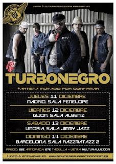 Gira española de Turbonegro en diciembre