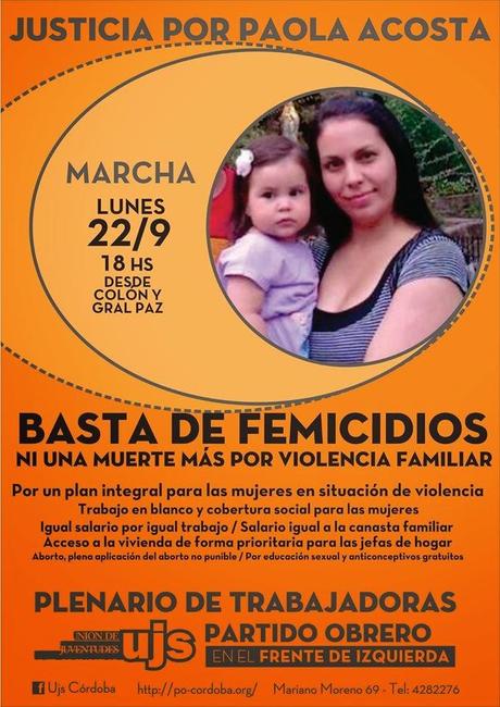 ¡BASTA DE FEMICIDIOS!: JUSTICIA POR PAOLA ACOSTA