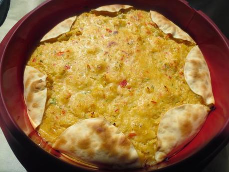 Pastel empanadilla de merluza y gambas