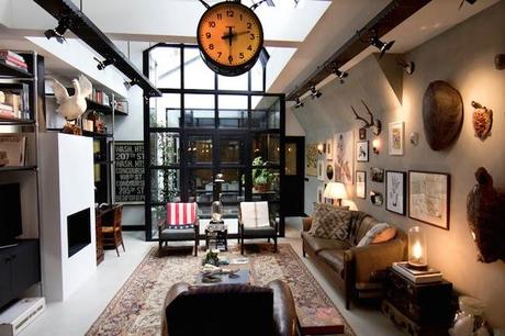 Un loft industrial-vintage en un garaje de Ámsterdam