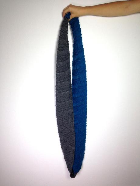 Teje una bufanda infinita bicolor en telar circular how to make infinite scarf round loom