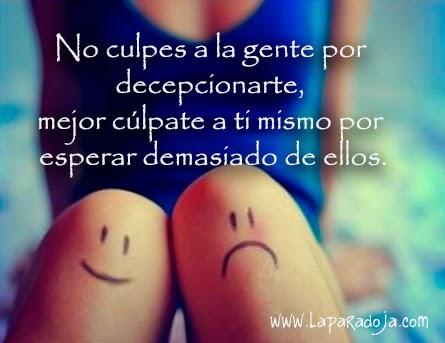 Expectativas hacia los demas No esperes nada de nadie