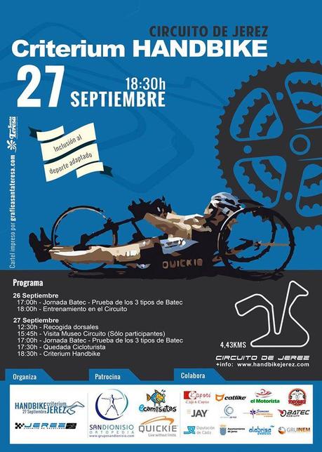 I Criterium de Handbike Jerez - 27 de septiembre en el Circuito de Jerez