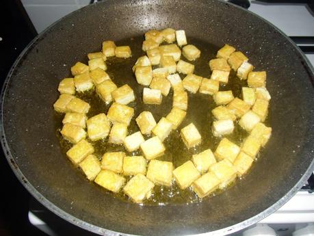 Tofu con judías verdes