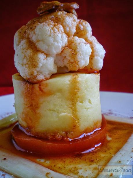 Pastel de coliflor aliñada Pastel de coliflor aliñada