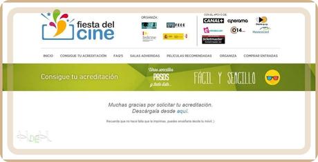 Vuelve LA FIESTA DEL CINE Vuelve LA FIESTA DEL CINE