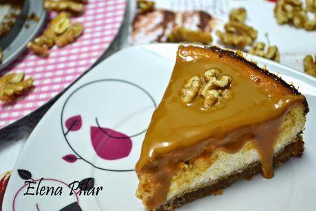 Cheesecake con nueces y dulce de leche Cheesecake con nueces y dulce de leche