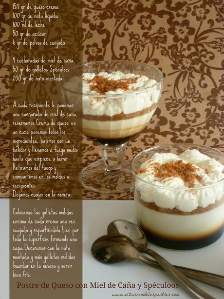 Postre de Queso con Miel de Caña y Spéculoos Postre de Queso con Miel de Caña y Spéculoos