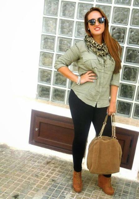 Verde militar + animal print.