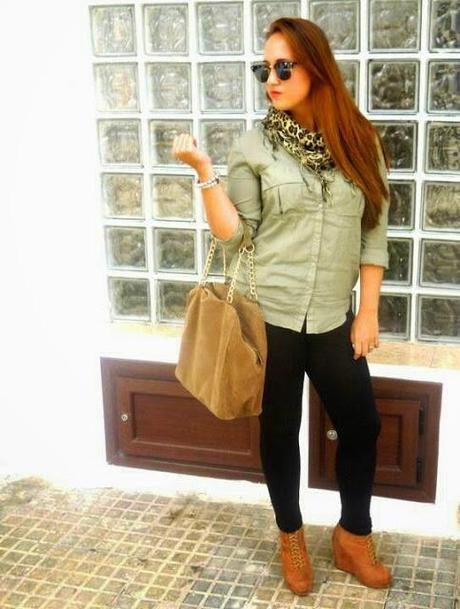 Verde militar + animal print.