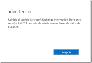 Reinicie el servicio de Microsoft Exchange Information Store en el servidor Reinicie el servicio de Microsoft Exchange Information Store en el servidor