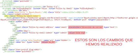 Tutorial Blogger: Personalizar la suscripción por mail (feedburner) cambiar-idioma-gadget-suscripcion-mail-blogger
