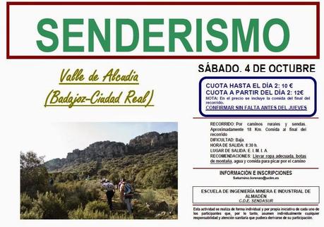 Vuelven las rutas de senderismo de la EIMI Almadén