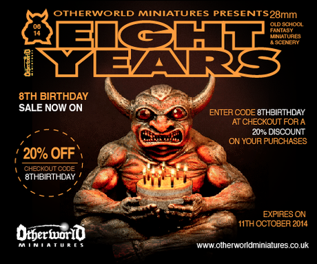 Otherworld Miniatures cumple 8 años con un 20% de descuento