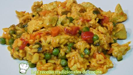 Recetas de arroces y paellas tradicionales Arroz fácil con verduras y pavo