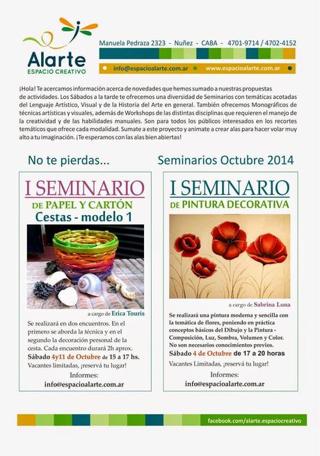 Seminarios de Arte y Artesanía en ALARTE ESPACIO CREATIVO Seminarios de Arte y Artesanía en ALARTE ESPACIO CREATIVO
