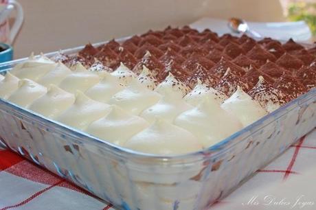 Tiramisú con bizcochitos de soletilla (savoiardi) caseros Tiramisú con bizcochitos de soletilla (savoiardi) caseros