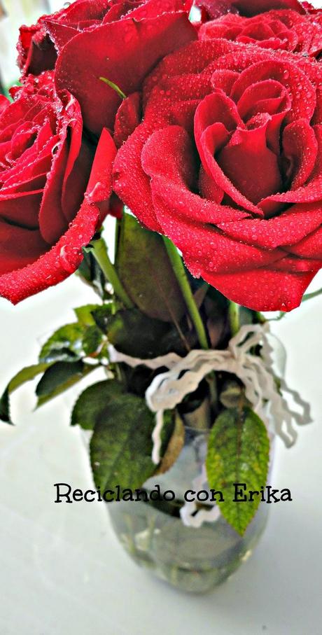 Florero reciclado de envase plástico Florero reciclado de envase plástico