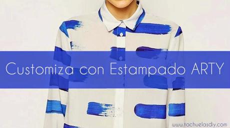 Customizar camisetas básicas: Estampado ARTY (Parte 5) Vídeo tutorial de como customizar una camiseta básica con pintura textil muy fácil en estilo moda ARTY
