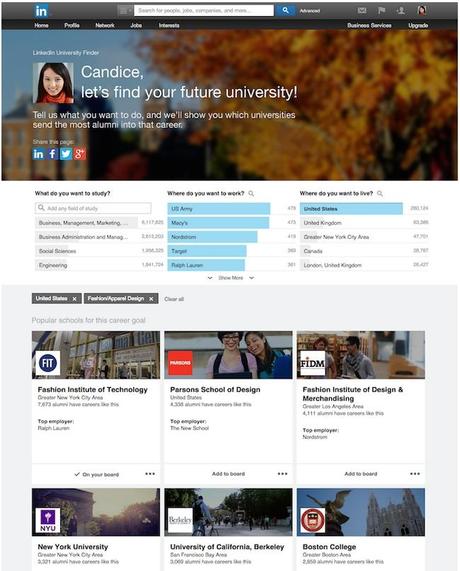 LinkedIn anuncia nuevas herramientas para estudiantes linkedin-university-finder