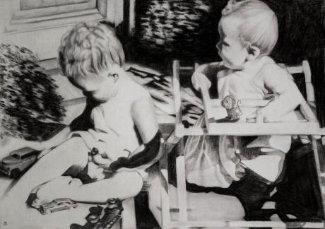 Alejandro Pascuale presenta sus dibujos Alejandro Pasquale_El patio_2014