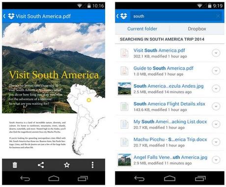Dropbox para Android ahora permite exportar ficheros a tarjetas SD dropbox-android