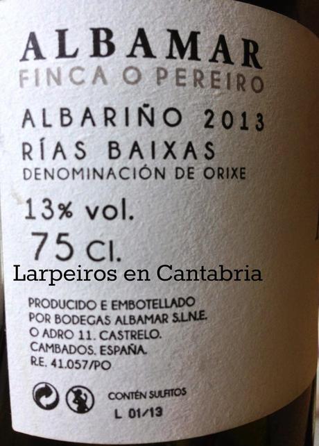 Vino Blanco Albamar Finca O Pereiro 2013: Para Enamorarse Vino Blanco Albamar Finca O Pereiro 2013: Para Enamorarse