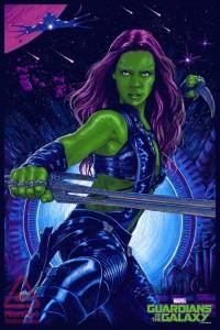 Póster de Gamora por Mondo para Guardianes de la Galaxia