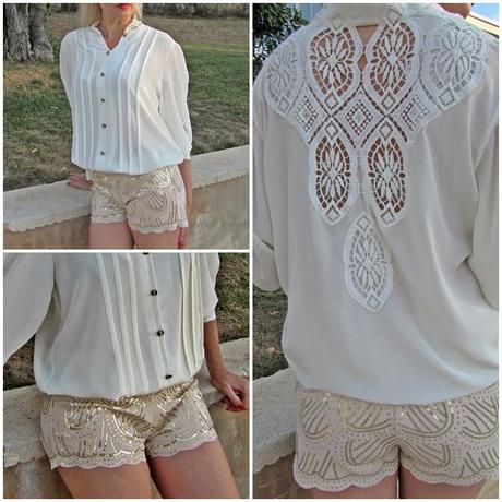 Camisa vintage & short con lentejuelas page