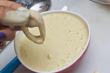 Buñuelos de calamares en rebozado de cerveza Buñuelos de calamares en rebozado de cerveza