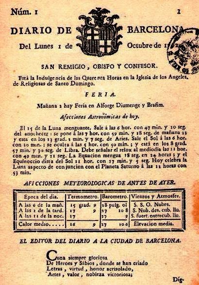 EL DIARIO DE BARCELONA: 222 AÑOS Y UN DÍA EL DIARIO DE BARCELONA: 222 AÑOS Y UN DÍA
