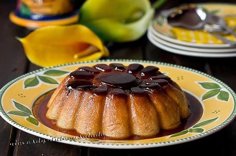 FLAN DE GALLETAS Y NUECES EN MICROONDAS FLAN DE GALLETAS Y NUECES EN MICROONDAS