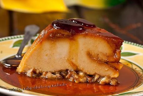 FLAN DE GALLETAS Y NUECES EN MICROONDAS FLAN DE GALLETAS Y NUECES EN MICROONDAS